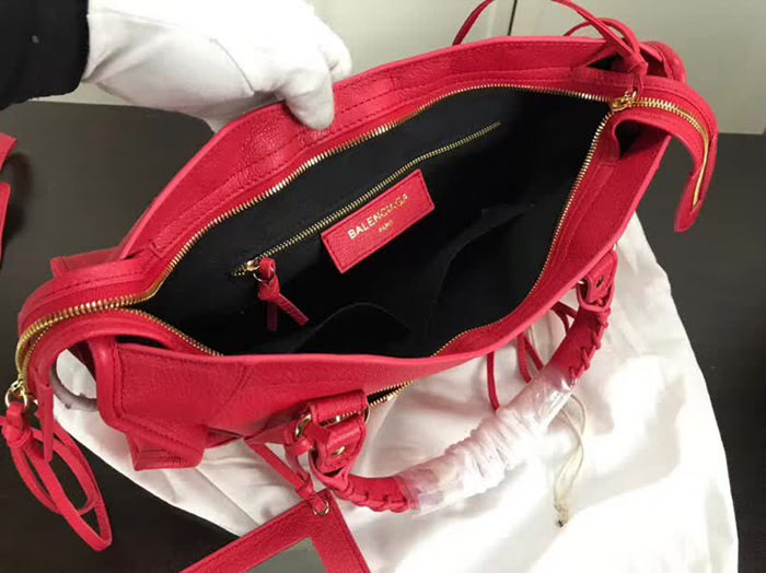 BALENCIAG巴黎世家 經典機車 原版山羊皮 包邊五金款 簡單時尚風格 手提肩背斜挎包  BL1428